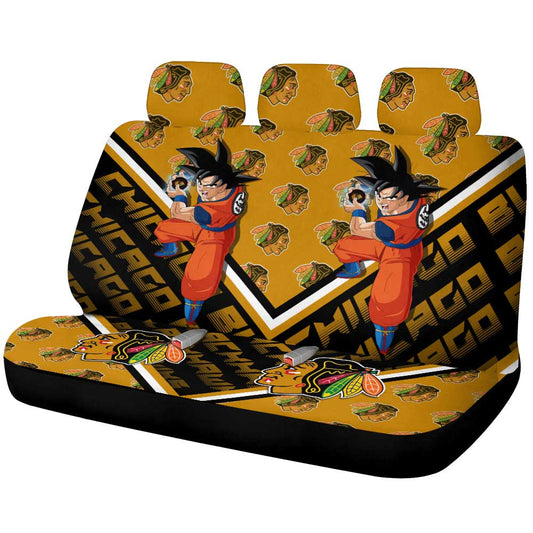 Chicago Blackhawks Car Back Seat Cover Custom Car Decorations For Fans - Gearcarcover - 1