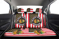 Chicago Blackhawks Car Back Seat Cover Custom US Flag Style - Gearcarcover - 2
