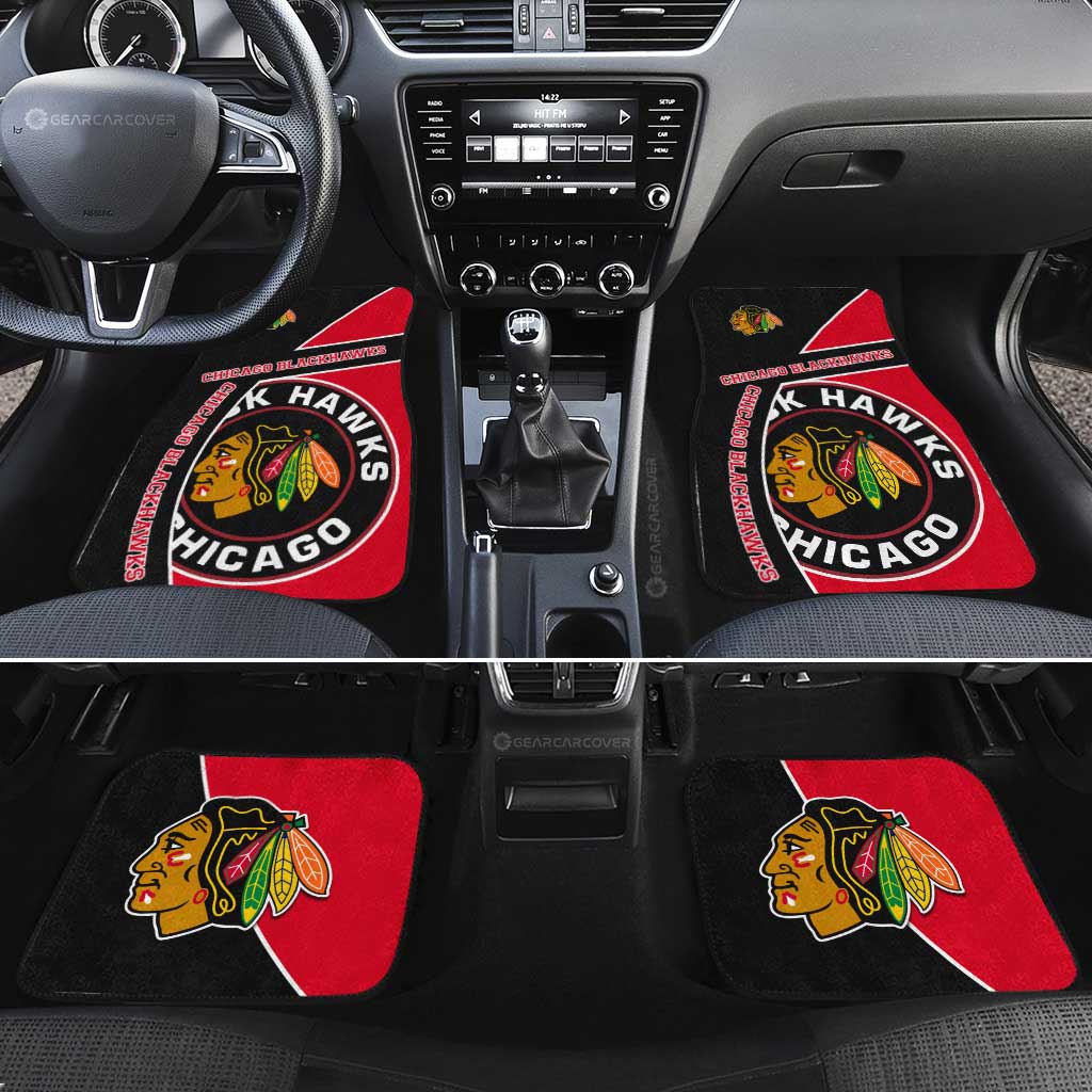 Chicago Blackhawks Car Floor Mats Custom Car Accessories For Fans - Gearcarcover - 2