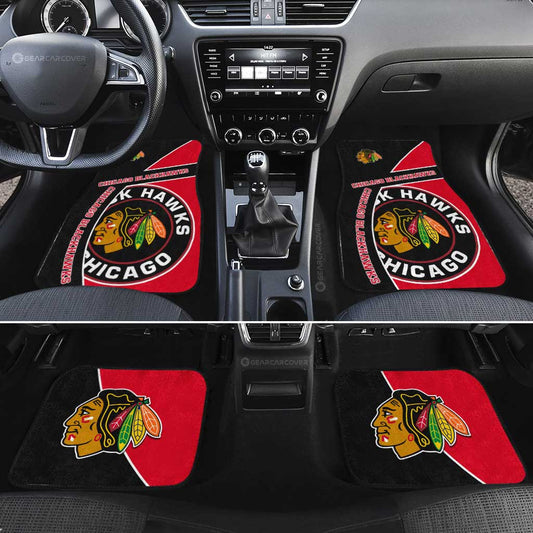 Chicago Blackhawks Car Floor Mats Custom Car Accessories For Fans - Gearcarcover - 2