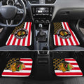 Chicago Blackhawks Car Floor Mats Custom US Flag Style - Gearcarcover - 2