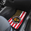 Chicago Blackhawks Car Floor Mats Custom US Flag Style - Gearcarcover - 3