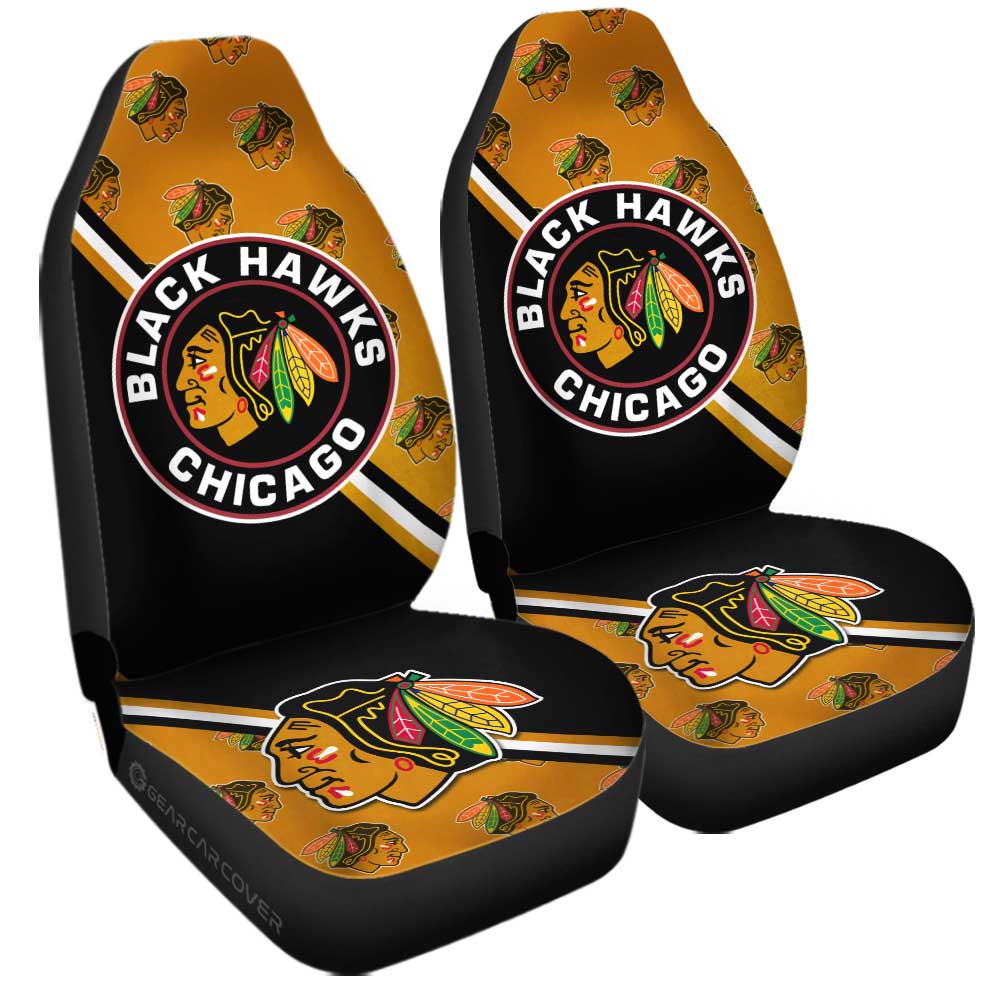 Chicago Blackhawks Car Seat Covers Custom Car Accessories For Fans - Gearcarcover - 3