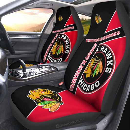 Chicago Blackhawks Car Seat Covers Custom Car Accessories For Fans - Gearcarcover - 2