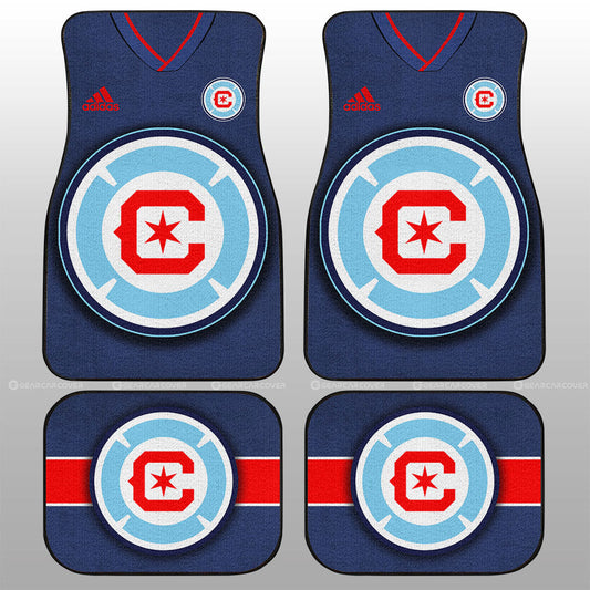 Chicago Fire FC Car Floor Mats Custom Car Accessories For Fans - Gearcarcover - 1