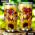 Chicken Sunflower Custom Tumbler Cup - Gearcarcover - 2