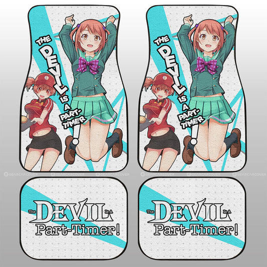 Chiho Sasaki Car Floor Mats Custom The Devil Is a Part Timer Anime Car Accessories - Gearcarcover - 2