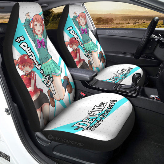 Chiho Sasaki Car Seat Covers Custom The Devil Is a Part Timer Anime Car Accessories - Gearcarcover - 2