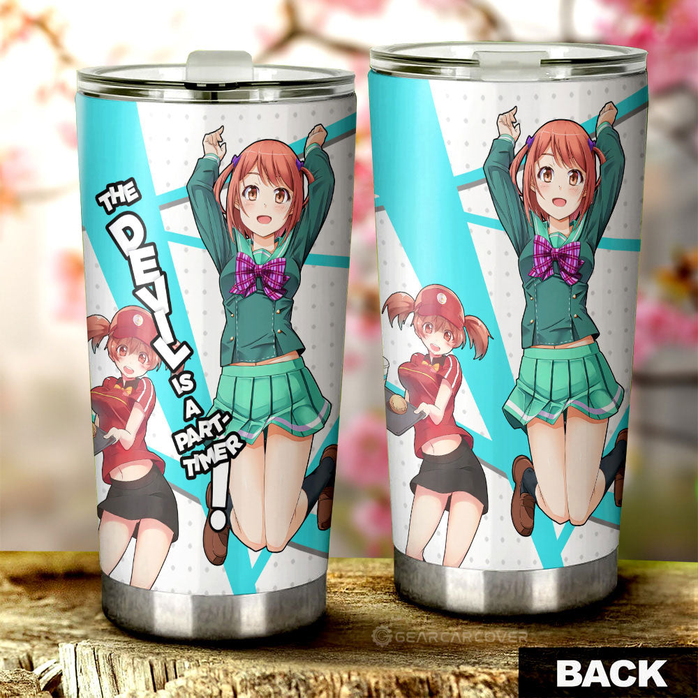 Chiho Sasaki Tumbler Cup Custom The Devil Is a Part-Timer! Anime Car Accessories - Gearcarcover - 3