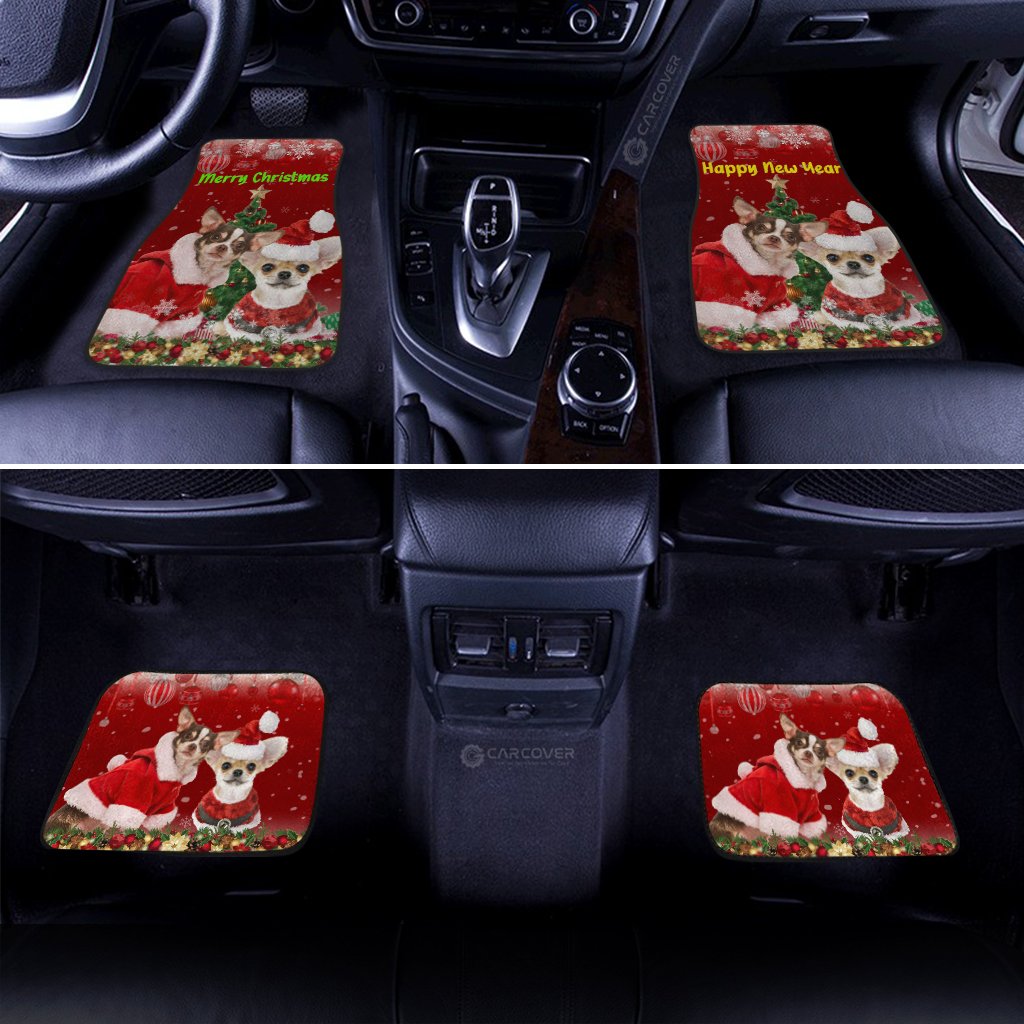 Chihuahuas Christmas Car Floor Mats Custom Car Accessories For Dog Lovers - Gearcarcover - 3