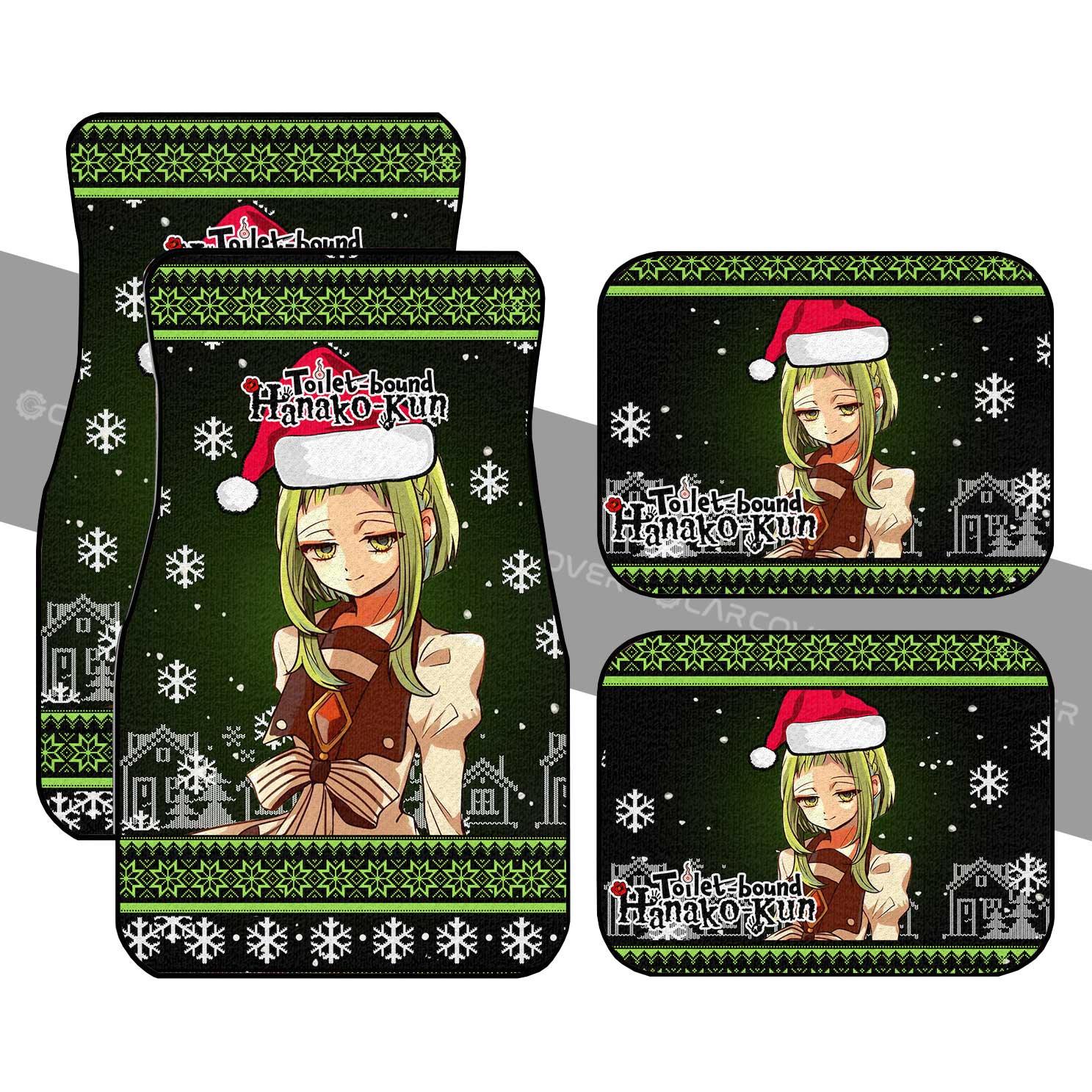 Christmas Anime Toilet-Bound Hanako-kun Sakura Nanamine Car Floor Mats Custom Car Accessories - Gearcarcover - 1