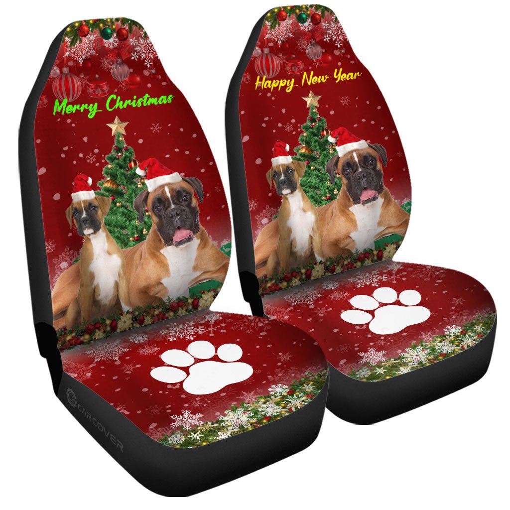 Christmas Boxers Dog Car Seat Covers Custom Car Accessories - Gearcarcover - 3