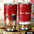 Christmas Boxers Dog Tumbler Cup Custom Car Accessories - Gearcarcover - 1