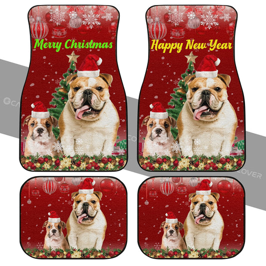 Christmas Bulldogs Car Floor Mats Custom Car Interior Accessories For Dog Lovers - Gearcarcover - 2