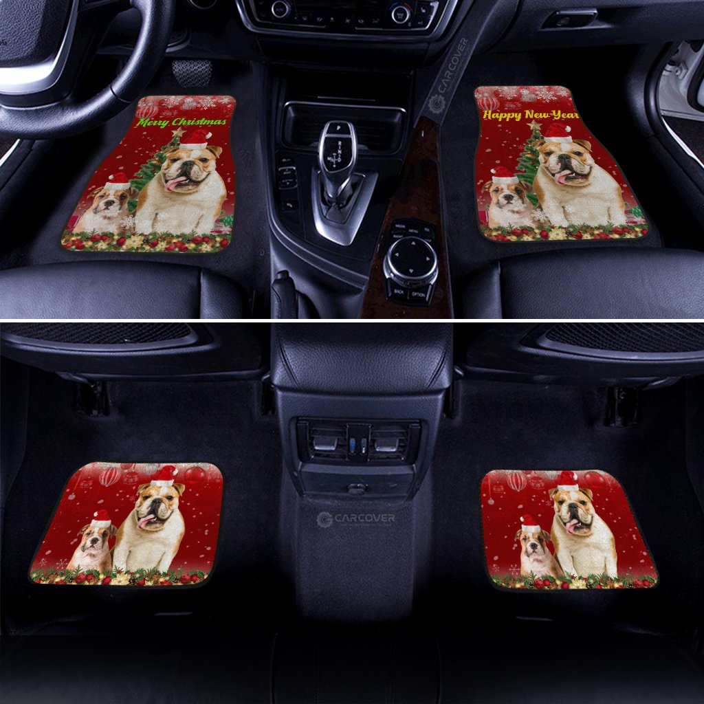 Christmas Bulldogs Car Floor Mats Custom Car Interior Accessories For Dog Lovers - Gearcarcover - 3