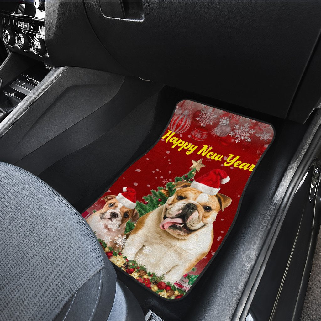 Christmas Bulldogs Car Floor Mats Custom Car Interior Accessories For Dog Lovers - Gearcarcover - 4