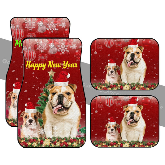 Christmas Bulldogs Car Floor Mats Custom Car Interior Accessories For Dog Lovers - Gearcarcover - 1