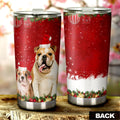 Christmas Bulldogs Tumbler Cup Custom Car Interior Accessories For Dog Lovers - Gearcarcover - 4