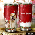 Christmas Bulldogs Tumbler Cup Custom Car Interior Accessories For Dog Lovers - Gearcarcover - 1