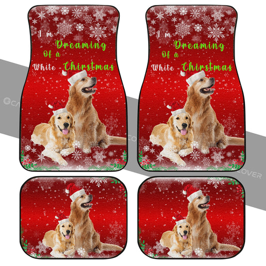 Christmas Golden Retrievers Car Floor Mats Custom Dog Car Interior Accessories - Gearcarcover - 2