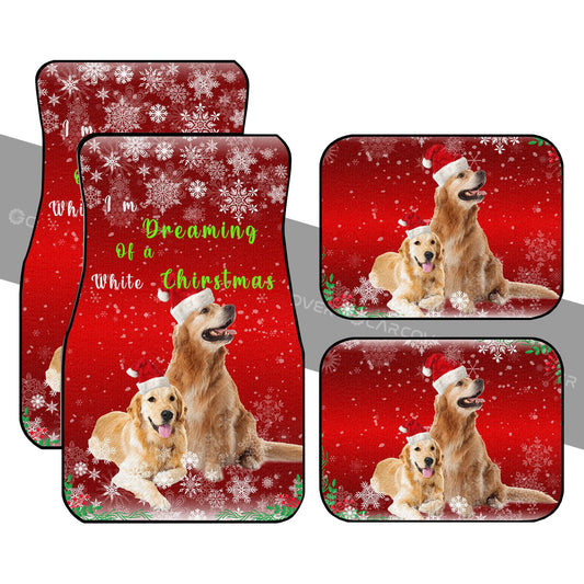 Christmas Golden Retrievers Car Floor Mats Custom Dog Car Interior Accessories - Gearcarcover - 1