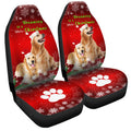 Christmas Golden Retrievers Car Seat Covers Custom Dog Car Interior Accessories - Gearcarcover - 3