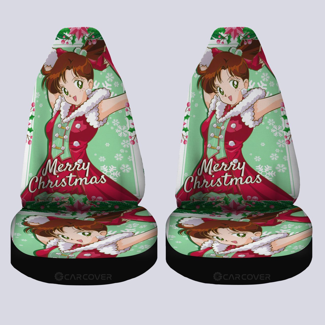 Christmas Sailor Jupiter Car Seat Covers Custom Anime Sailor Moon Car Accessories - Gearcarcover - 4