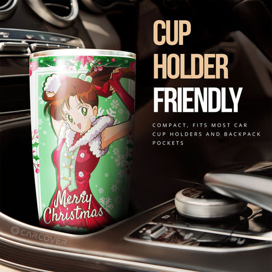 Christmas Sailor Jupiter Tumbler Cup Custom Anime Sailor Moon Car Accessories - Gearcarcover - 2