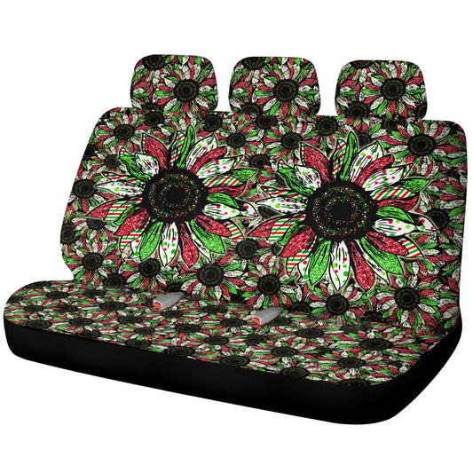Christmas Sunflower Car Back Seat Cover Custom Car Decoration - Gearcarcover - 1