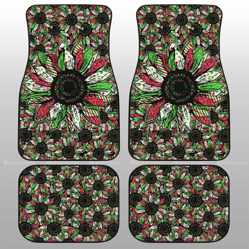 Christmas Sunflower Car Floor Mats Custom Car Decoration - Gearcarcover - 2