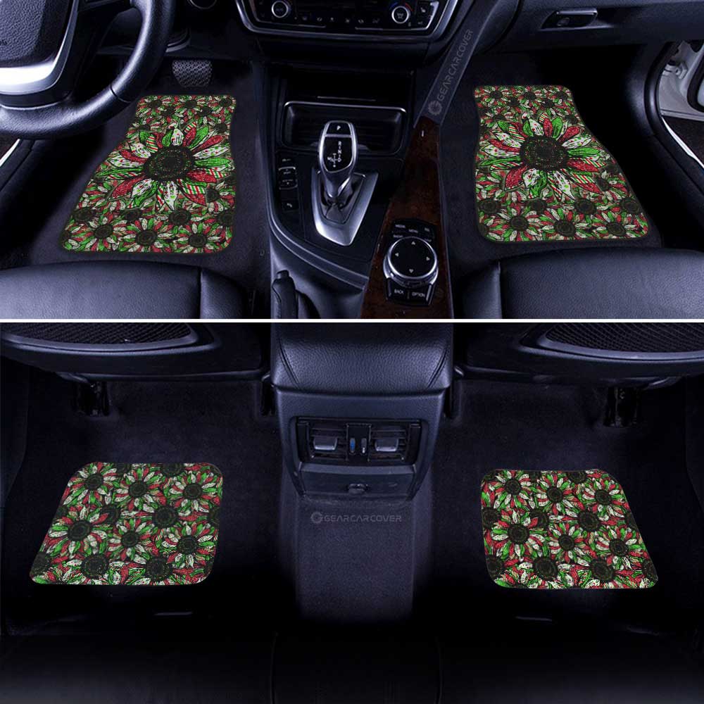 Christmas Sunflower Car Floor Mats Custom Car Decoration - Gearcarcover - 3