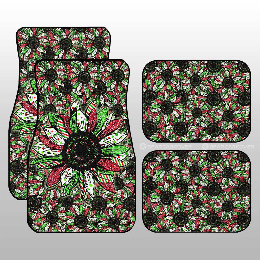 Christmas Sunflower Car Floor Mats Custom Car Decoration - Gearcarcover - 1