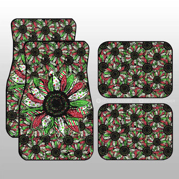 Christmas Sunflower Car Floor Mats Custom Car Decoration - Gearcarcover - 1