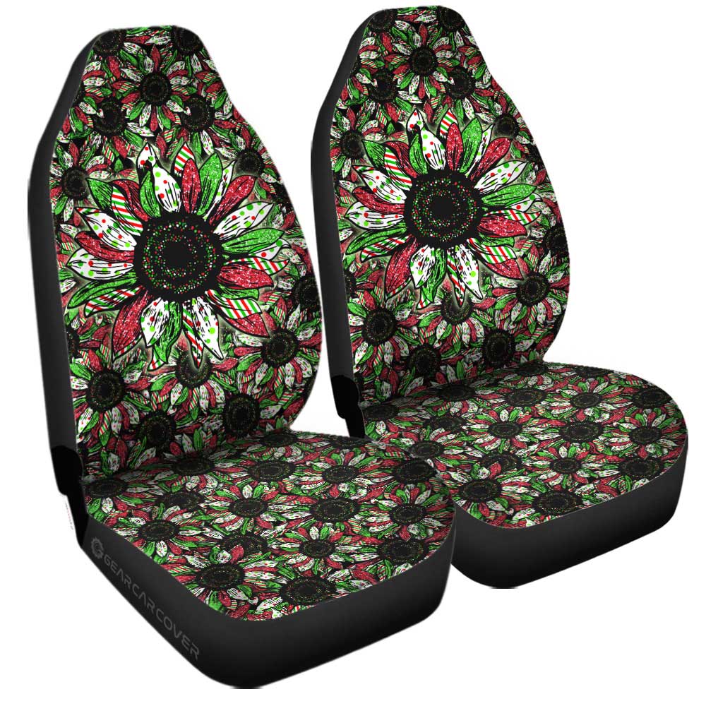 Christmas Sunflower Car Seat Covers Custom Car Decoration - Gearcarcover - 3