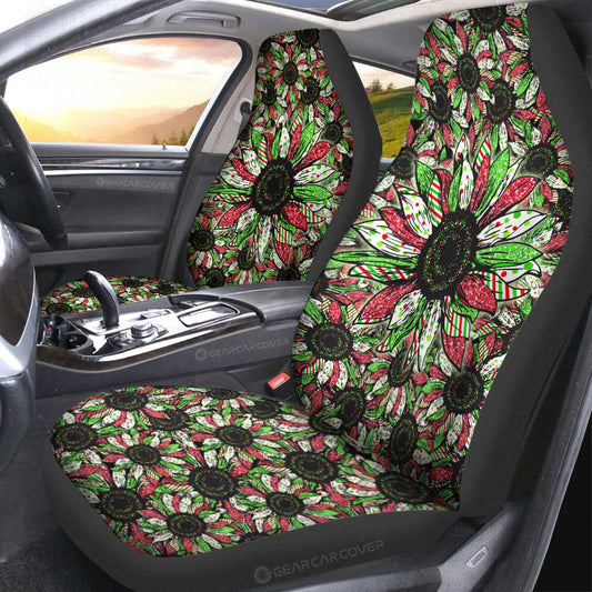 Christmas Sunflower Car Seat Covers Custom Car Decoration - Gearcarcover - 2
