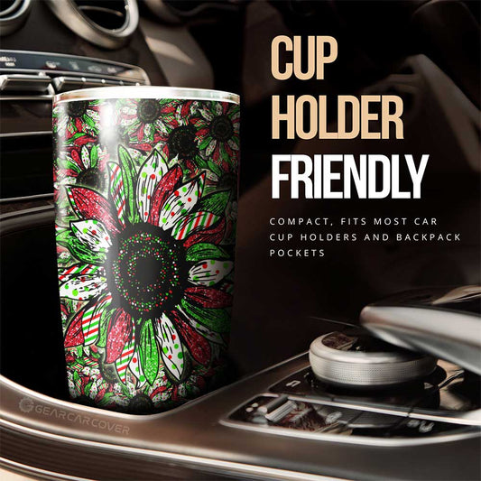 Christmas Sunflower Tumbler Cup Custom Car Decoration - Gearcarcover - 2