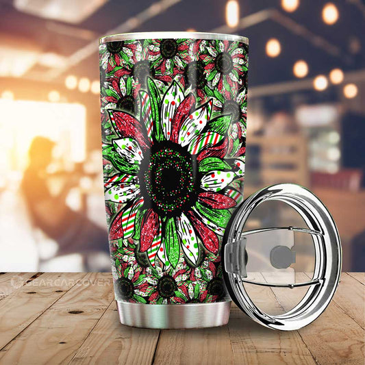 Christmas Sunflower Tumbler Cup Custom Car Decoration - Gearcarcover - 1