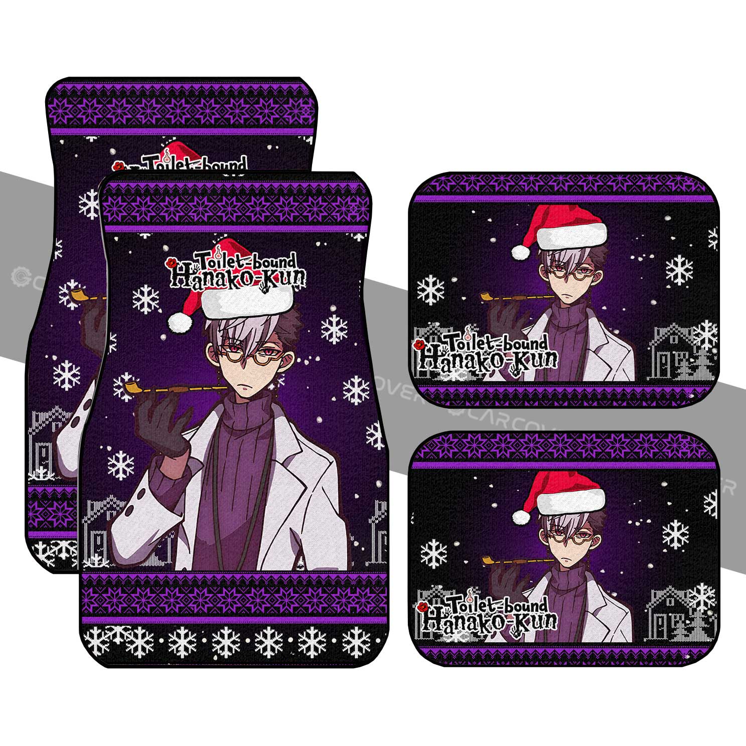 Christmas Toilet-Bound Hanako-kun Tsumogiri Car Floor Mats Custom Anime Car Accessories - Gearcarcover - 1