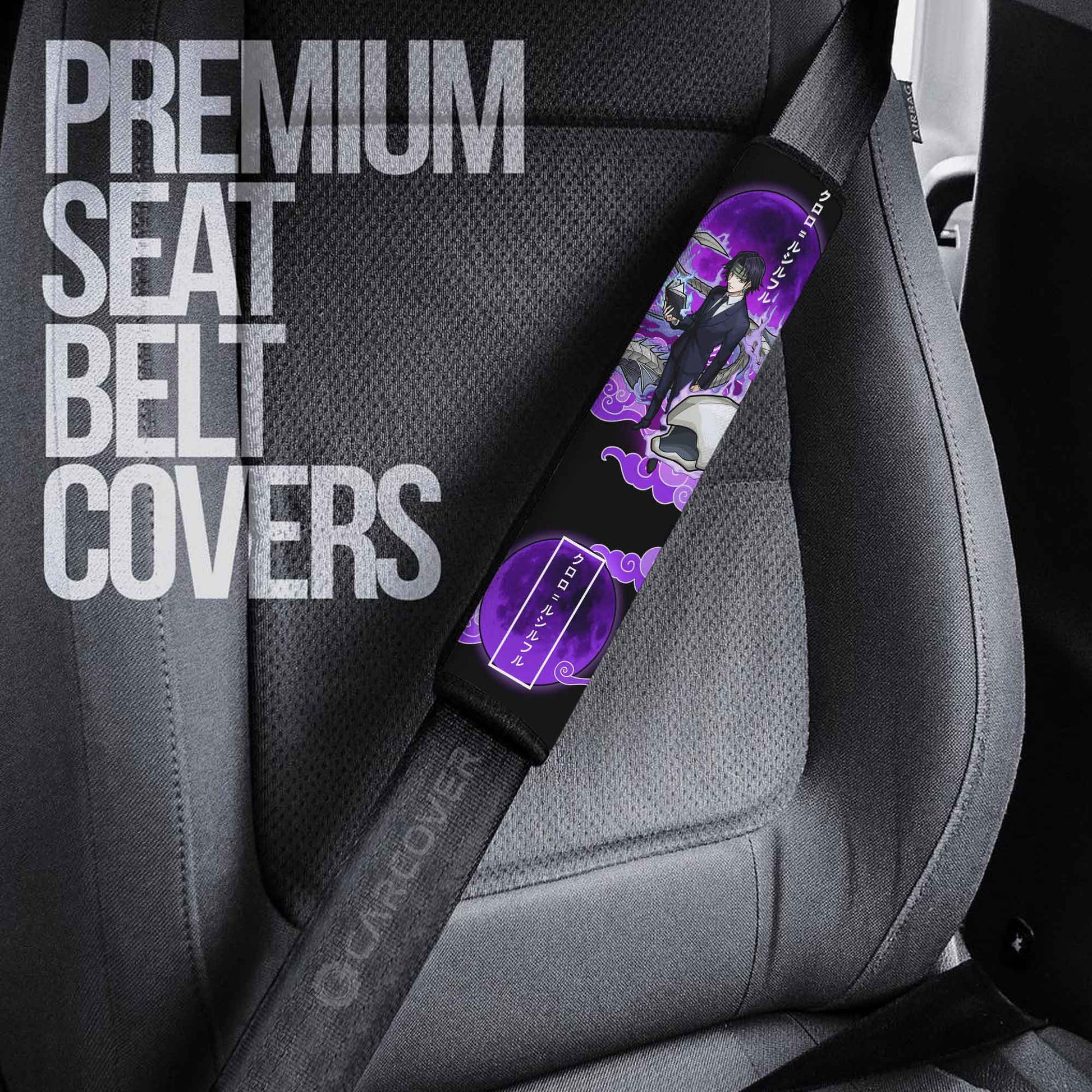 Chrollo Lucilfer Seat Belt Covers Custom Anime Hunter x Hunter Car Interior Accessories - Gearcarcover - 3