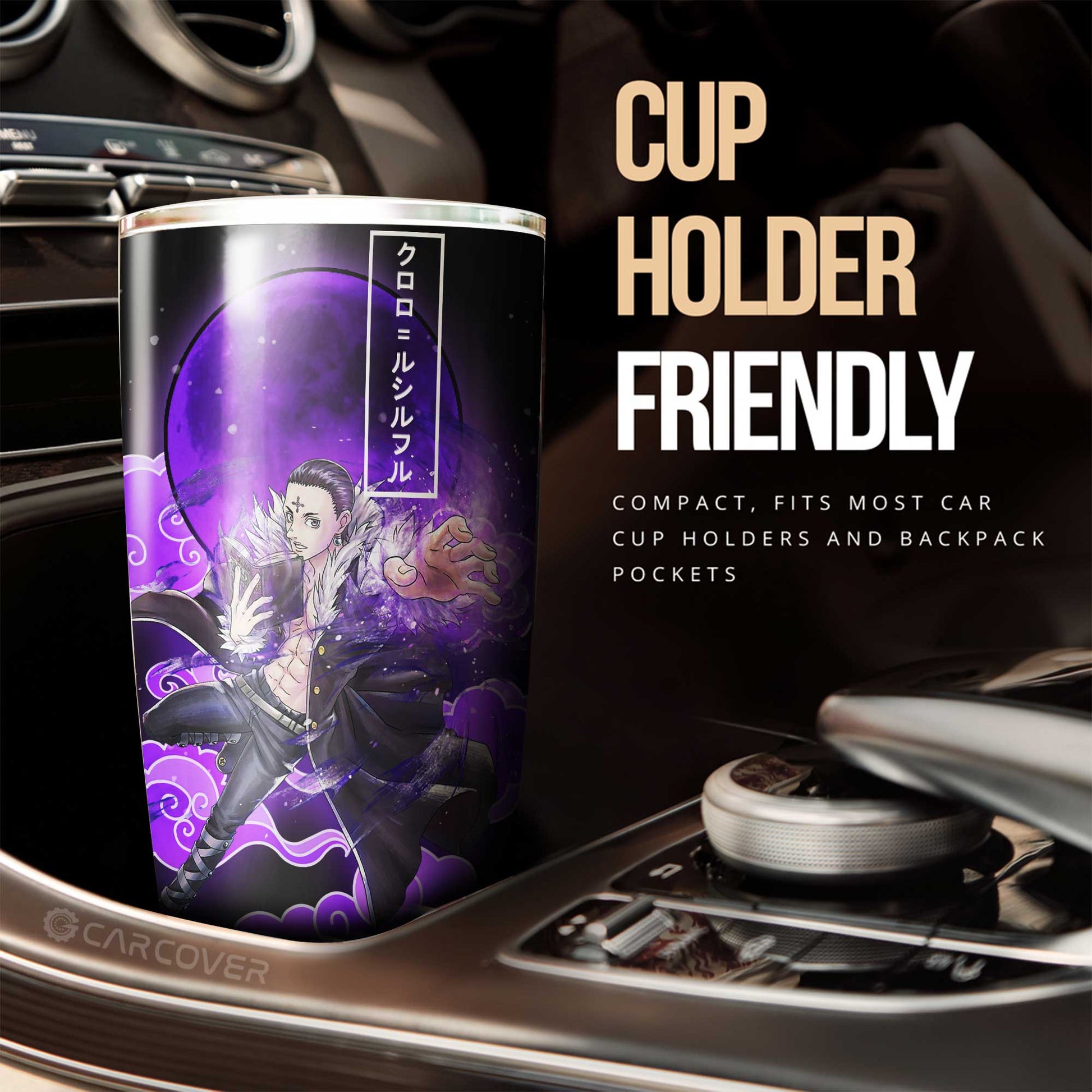 Chrollo Lucilfer Tumbler Cup Custom Anime Hunter x Hunter Car Interior Accessories - Gearcarcover - 2