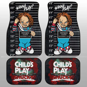 Chucky In The Child's Play Series Car Floor Mats Custom Horror Characters Car Accessories - Gearcarcover - 1
