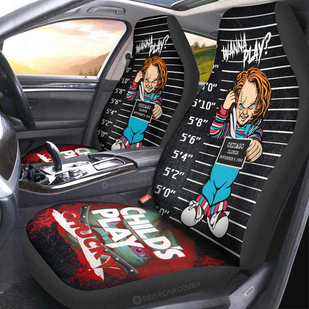 Chucky In The Child's Play Series Car Seat Covers Custom Horror Characters Car Accessories - Gearcarcover - 4