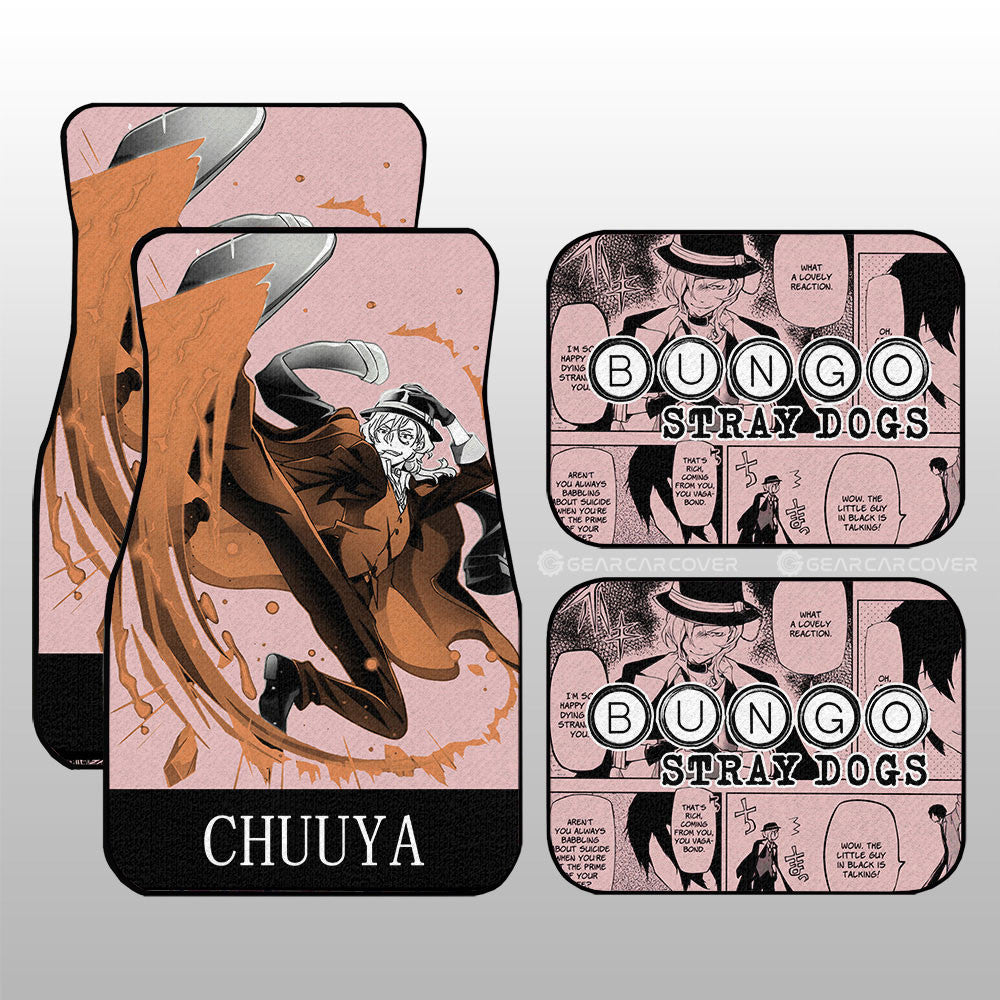 Chuuya Nakahara Car Floor Mats Custom Bungou Stray Dogs Anime Car Accessories - Gearcarcover - 1