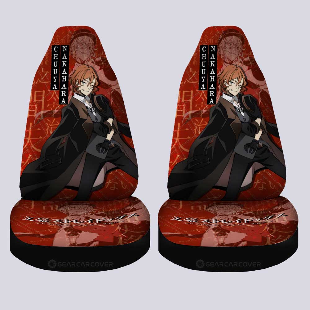 Chuuya Nakahara Car Seat Covers Custom Bungou Stray Dogs Anime Car Accessories - Gearcarcover - 1