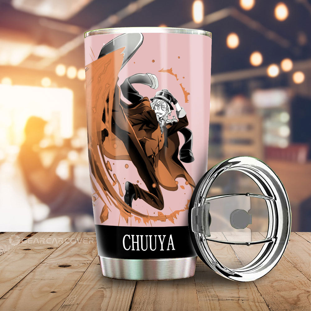 Chuuya Nakahara Tumbler Cup Custom Bungou Stray Dogs Anime Car Interior Accessories - Gearcarcover - 3