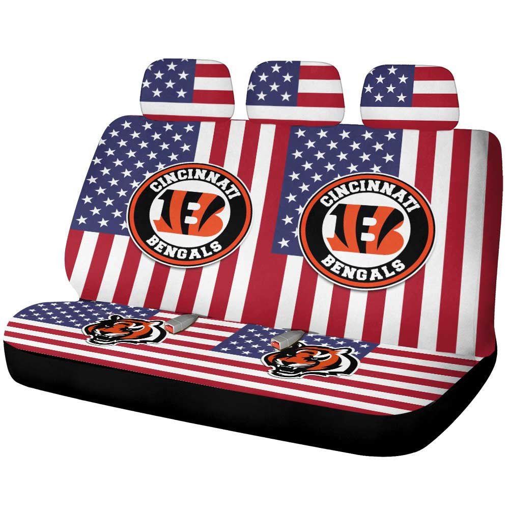 Cincinnati Bengals Car Back Seat Cover Custom Car Accessories - Gearcarcover - 1