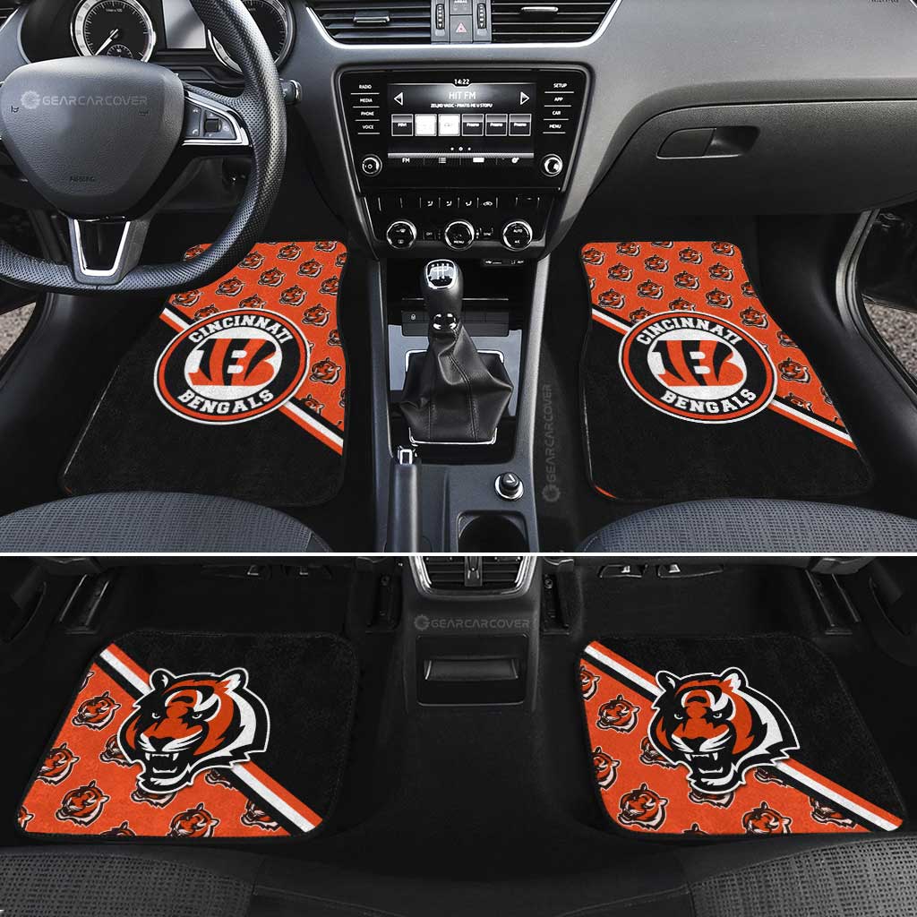 Cincinnati Bengals Car Floor Mats Custom Car Accessories For Fans - Gearcarcover - 2