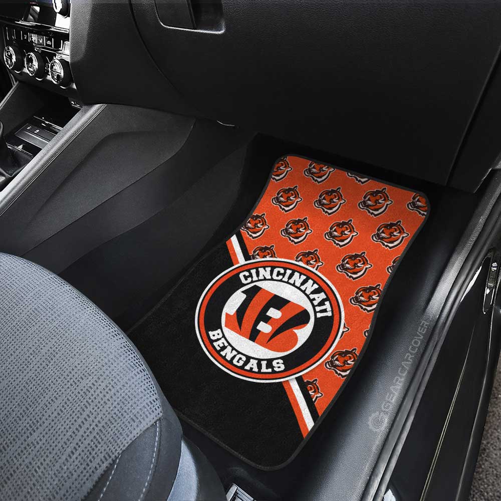Cincinnati Bengals Car Floor Mats Custom Car Accessories For Fans - Gearcarcover - 3
