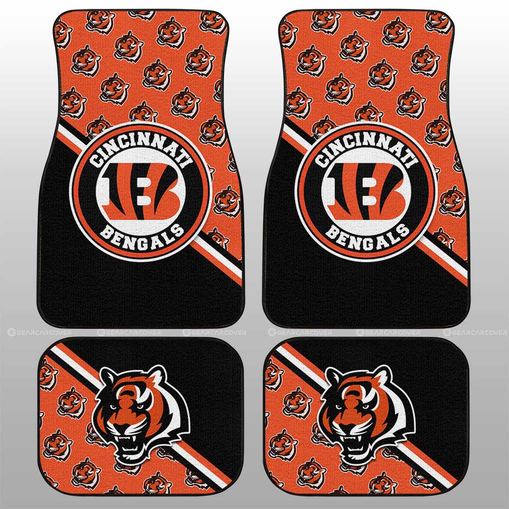 Cincinnati Bengals Car Floor Mats Custom Car Accessories For Fans - Gearcarcover - 1