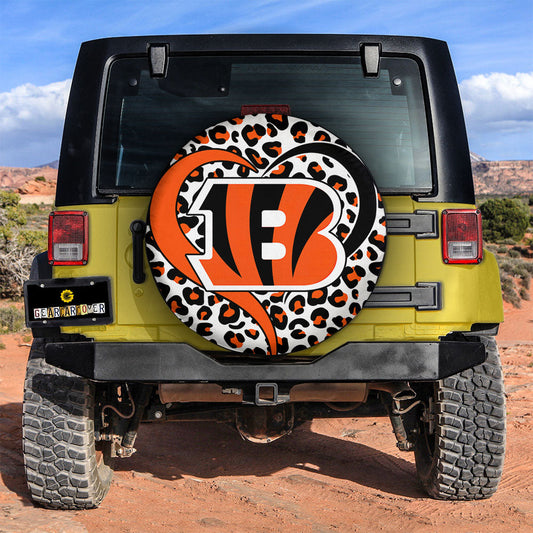 Cincinnati Bengals Spare Tire Cover Custom For Fans - Gearcarcover - 2